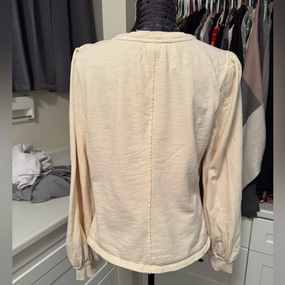 Pilcro Cream Twist-Front Sweatshirt - Picture 16 of 16